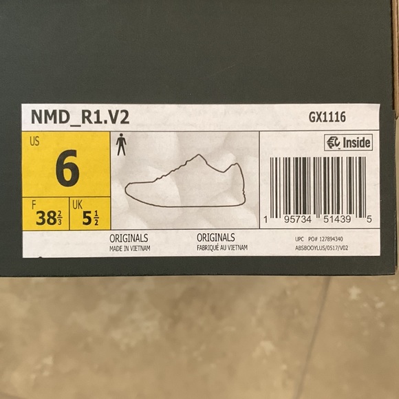 Adidas NMD R1 V2 in White, Script. - Picture 3 of 4